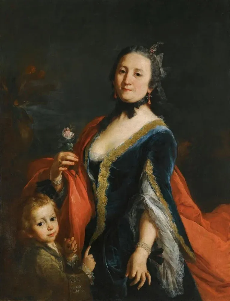 Maalaus Portrait d'une dame - Alessandro Longhi | Taidetuloste