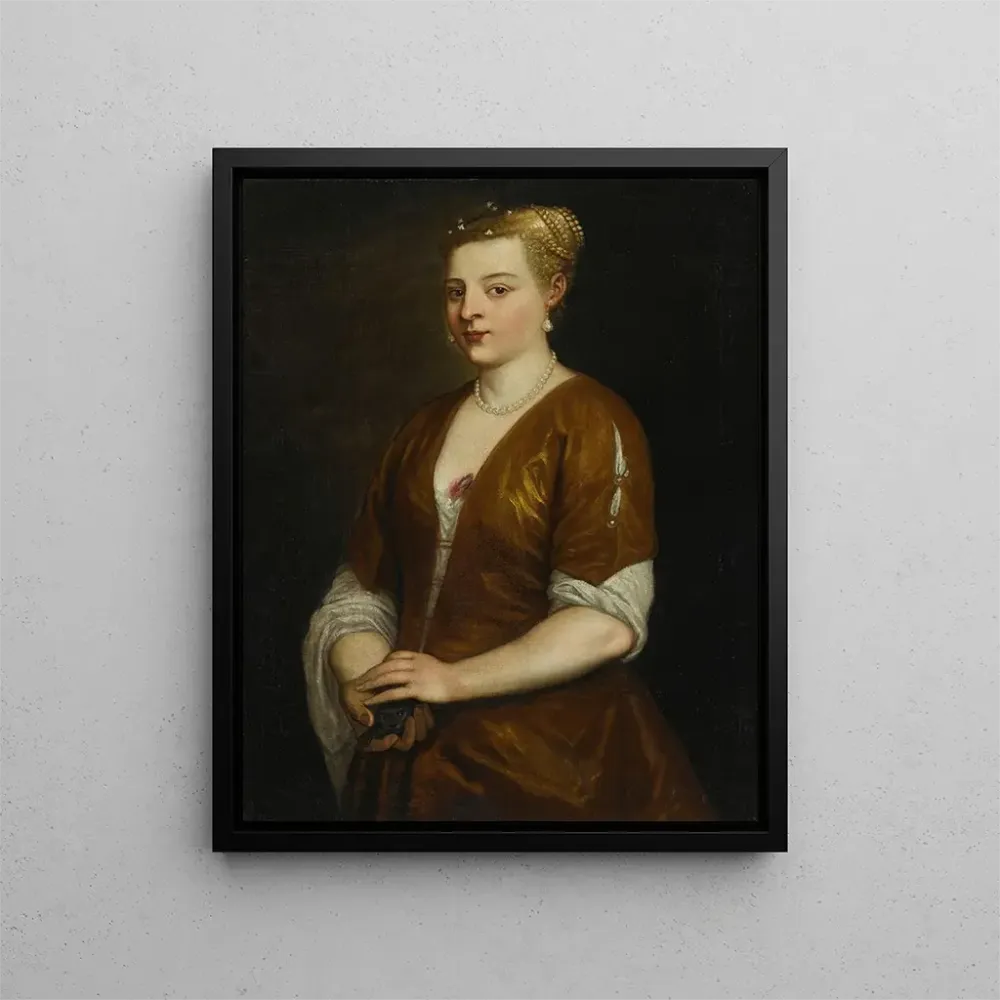 Maalaus Portrait d'une dame - Alessandro Varotari | Taidetuloste