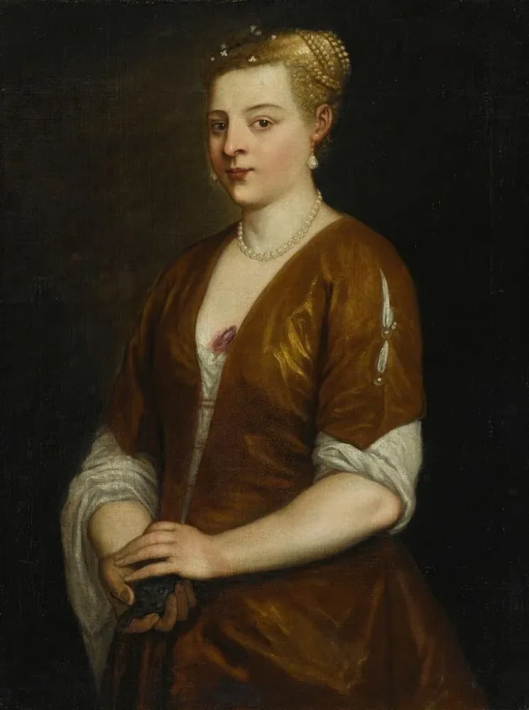 Maalaus Portrait d'une dame - Alessandro Varotari | Taidetuloste