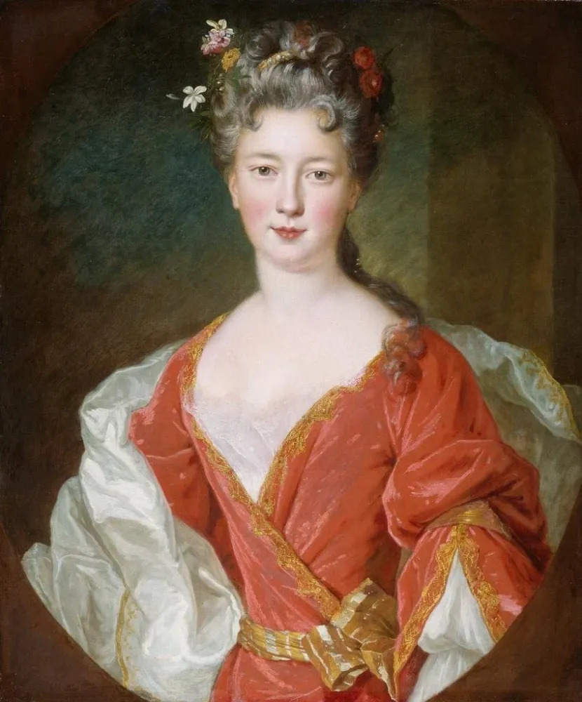 Maalaus Portrait d'une dame - Alexis Simon Belle | Taidetuloste