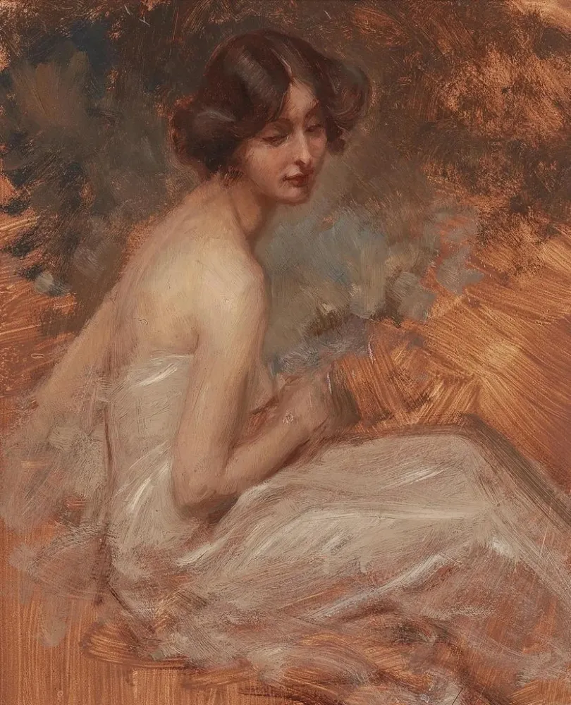 Maalaus Portrait d'une dame - Alois Hans Schram | Taidetuloste