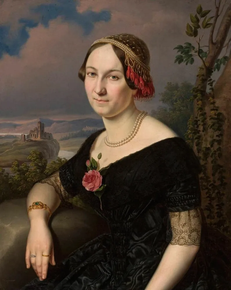 Maalaus Portrait d'une dame - Antoni Murzynowski | Taidetuloste