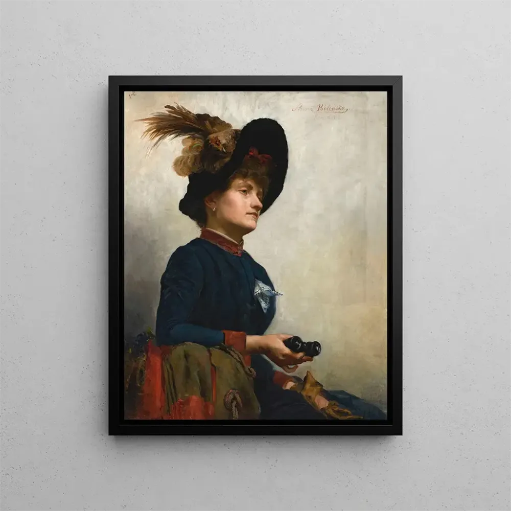 Maalaus Portrait d'une dame avec des lunettes de pera - Anna Bilińska-Bohdanowicz | Taidetuloste