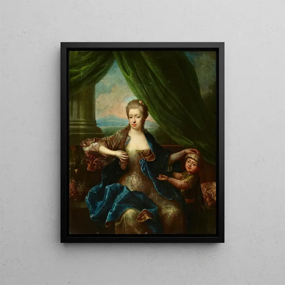 Maalaus Portrait d'une dame avec un enfant - Anonyme | Taidetuloste
