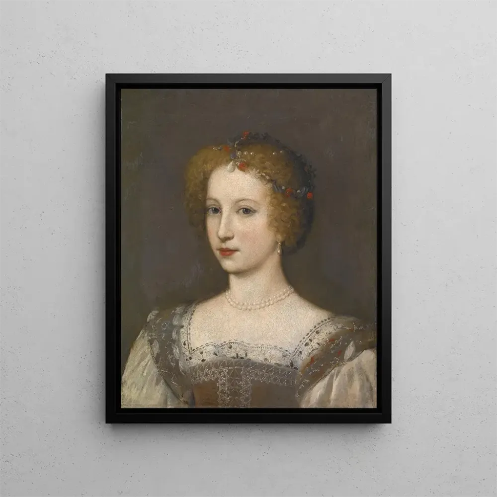 Maalaus Portrait d'une dame (conflit de cas) - Anonyme | Taidetuloste