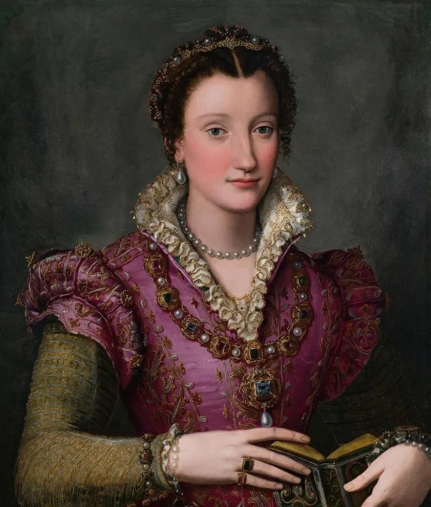 Maalaus Portrait d'une dame (conflit de cas) - Alessandro Allori | Taidetuloste