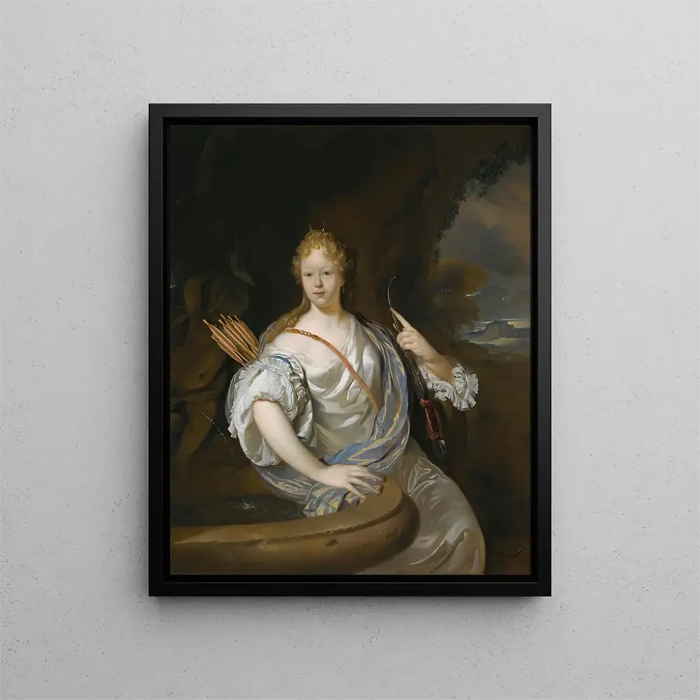 Maalaus Portrait d'une dame habillée en Diane - Adriaen van der Werff | Taidetuloste