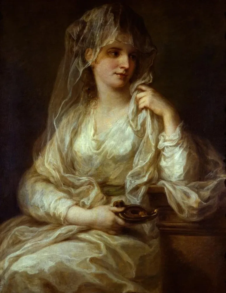 Maalaus Portrait d'une dame en vestale - Angelica Kauffman | Taidetuloste