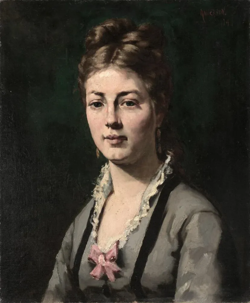 Maalaus Portrait d'une femme - Abraham Archibald Anderson | Taidetuloste