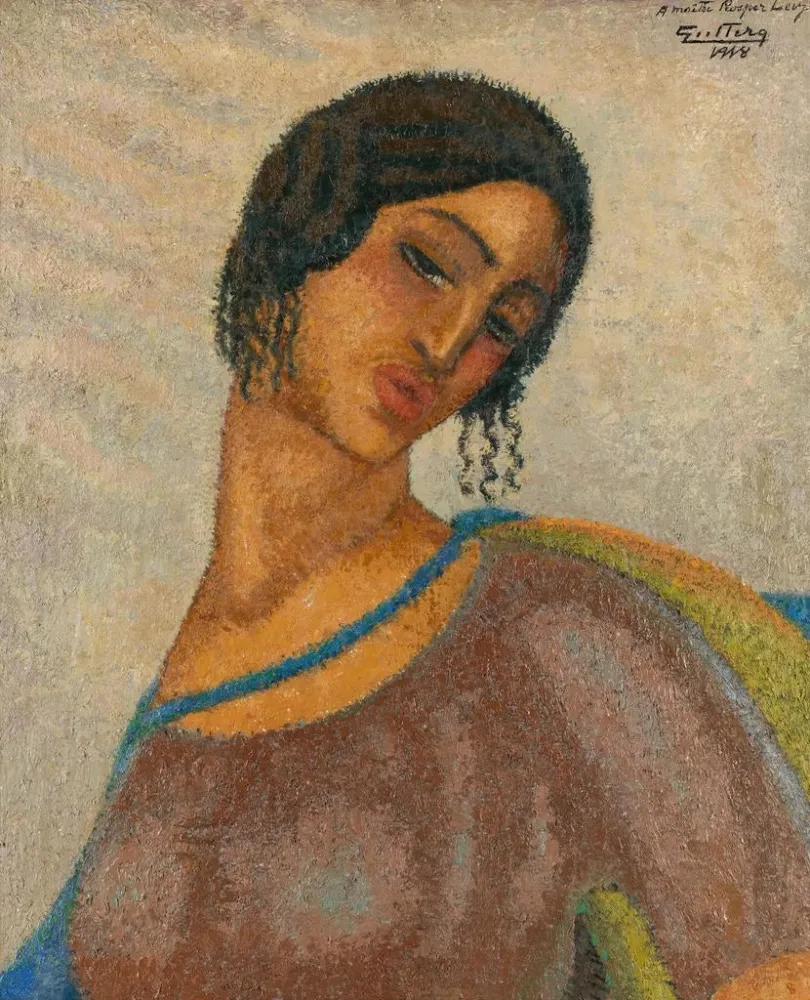 Maalaus Portrait d'une femme - Alfredo Guttero | Taidetuloste