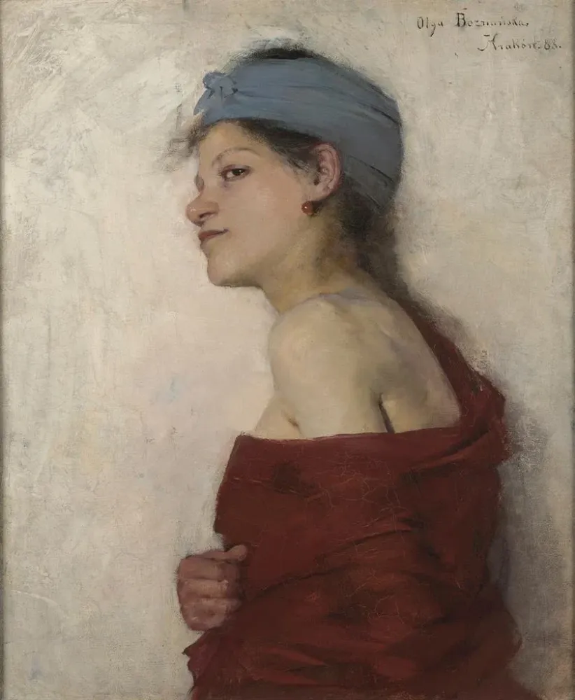 Maalaus Portrait d'une femme, femme gitane - Olga Boznanska | Taidetuloste