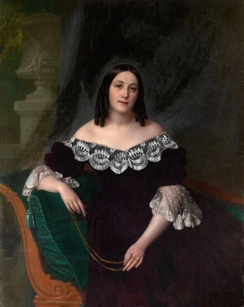 Maalaus Portrait d'une femme inconnue - Alexey Vassilievich Tyranov | Taidetuloste