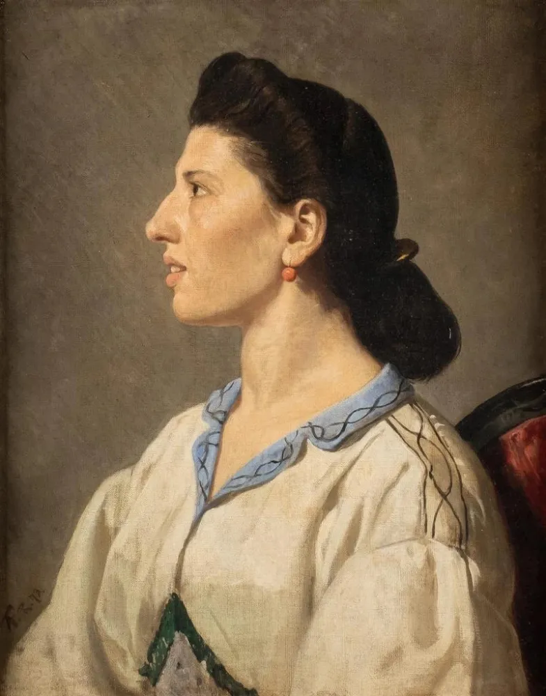 Maalaus Portrait d'une femme italienne - Anselm Feuerbach | Taidetuloste