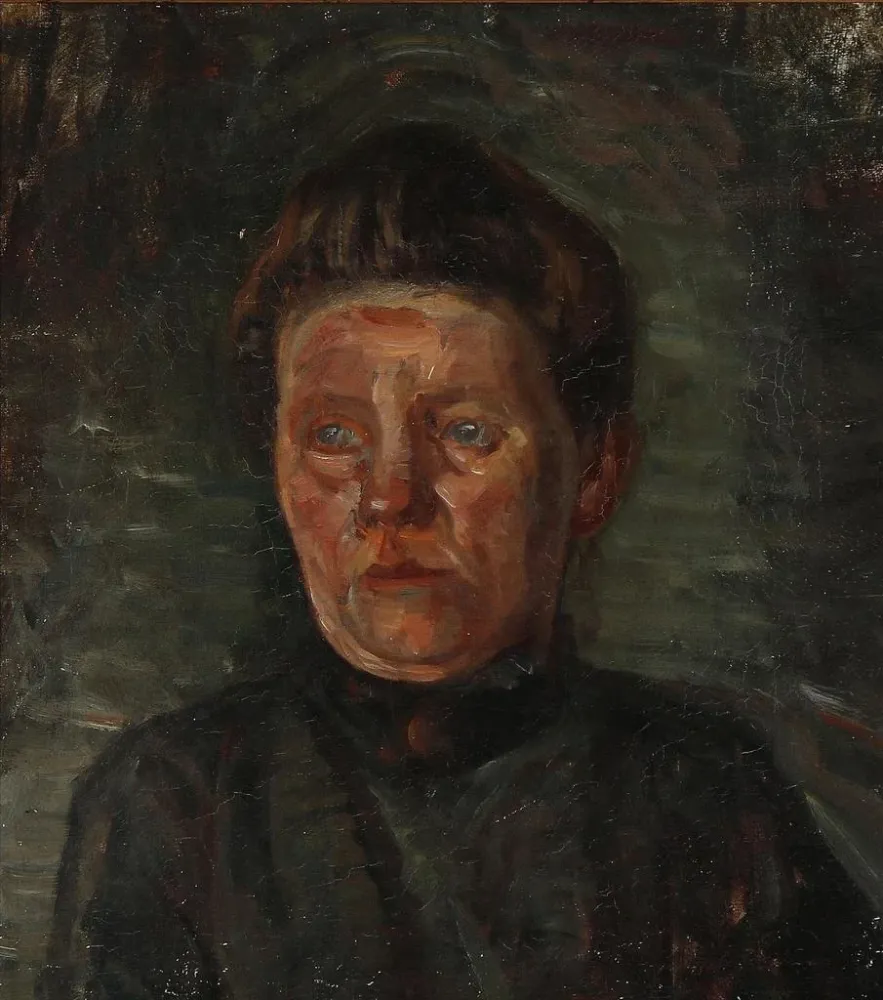 Maalaus Portrait d'une femme en noir - Albert Gottschalk | Taidetuloste