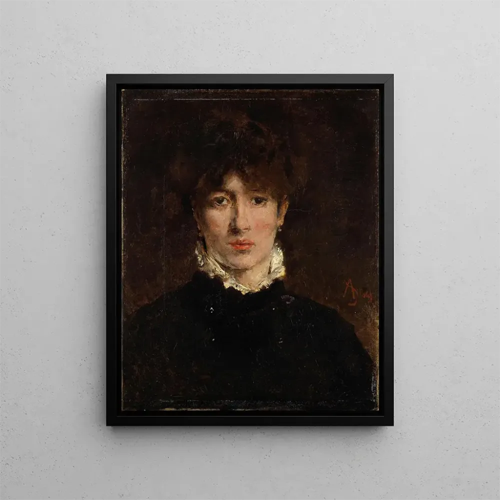 Maalaus Un portrait d'une femme que l'on pense être Sarah Bernhardt - Alfred Stevens | Taidetuloste