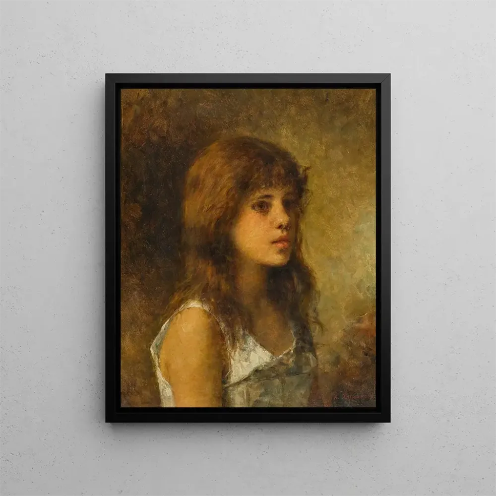 Maalaus Portrait d'une fille - Alexei Harlamoff | Taidetuloste