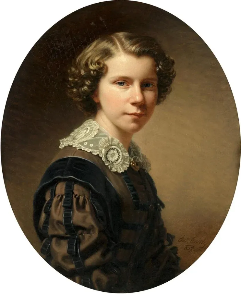 Maalaus Portrait d'une fille - Anton Einsle | Taidetuloste