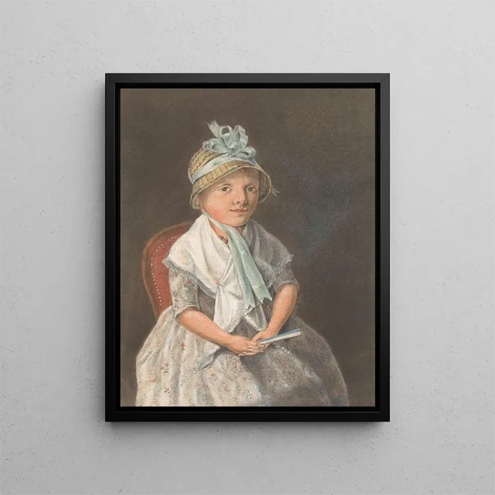 Maalaus Portrait d'une fille assise avec un éventail - Anthony Oberman | Taidetuloste