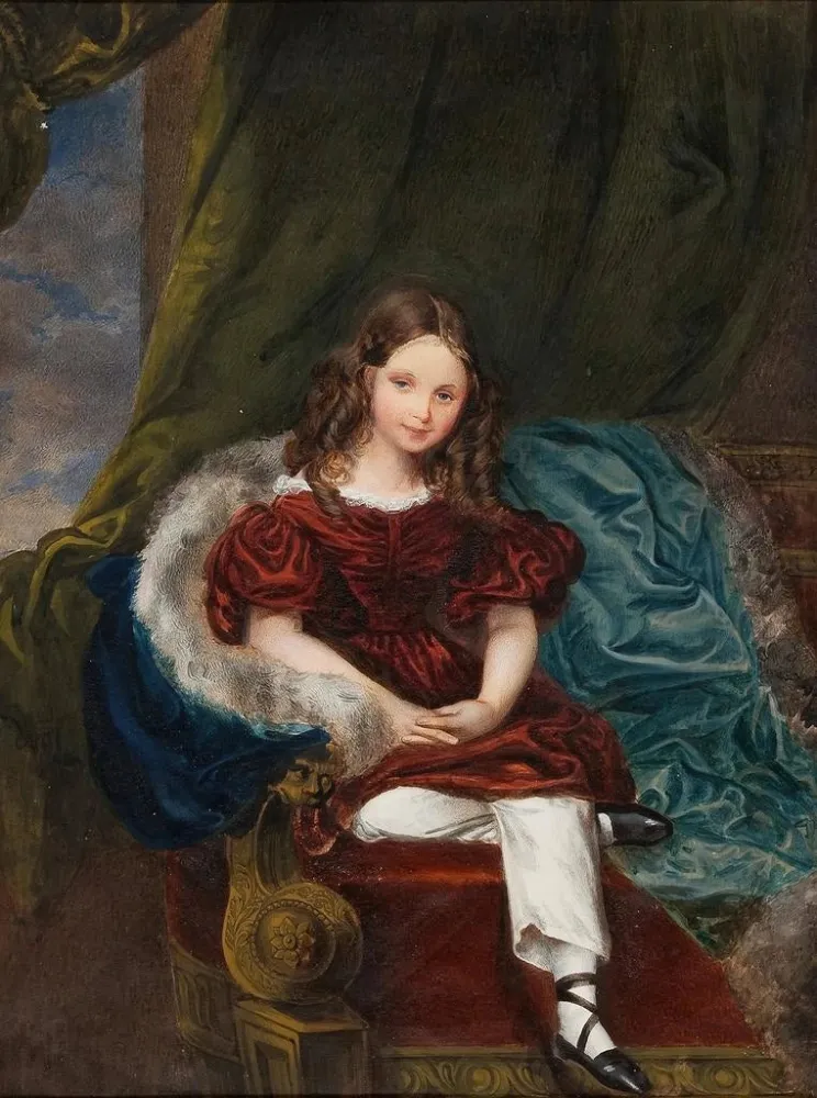 Maalaus Portrait d'une jeune femme - Adolf Theer | Taidetuloste