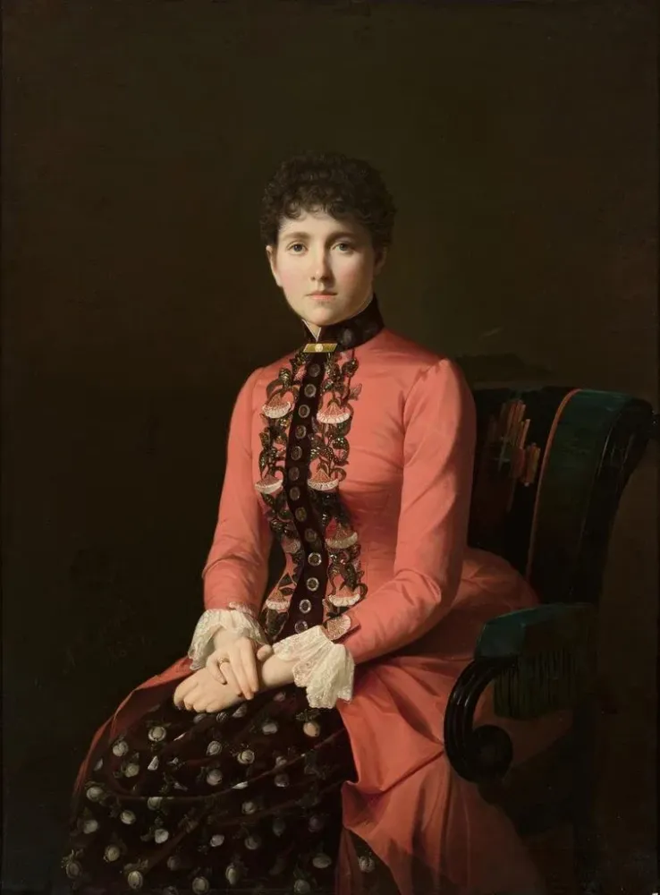 Maalaus Portrait d'une jeune femme - Aleksei Mikhailovich Kolesov | Taidetuloste