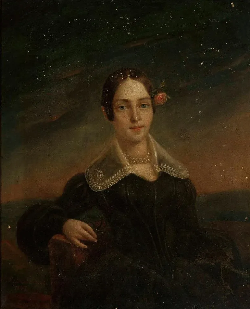 Maalaus Portrait d'une jeune femme - Ambroży Mieroszewski | Taidetuloste