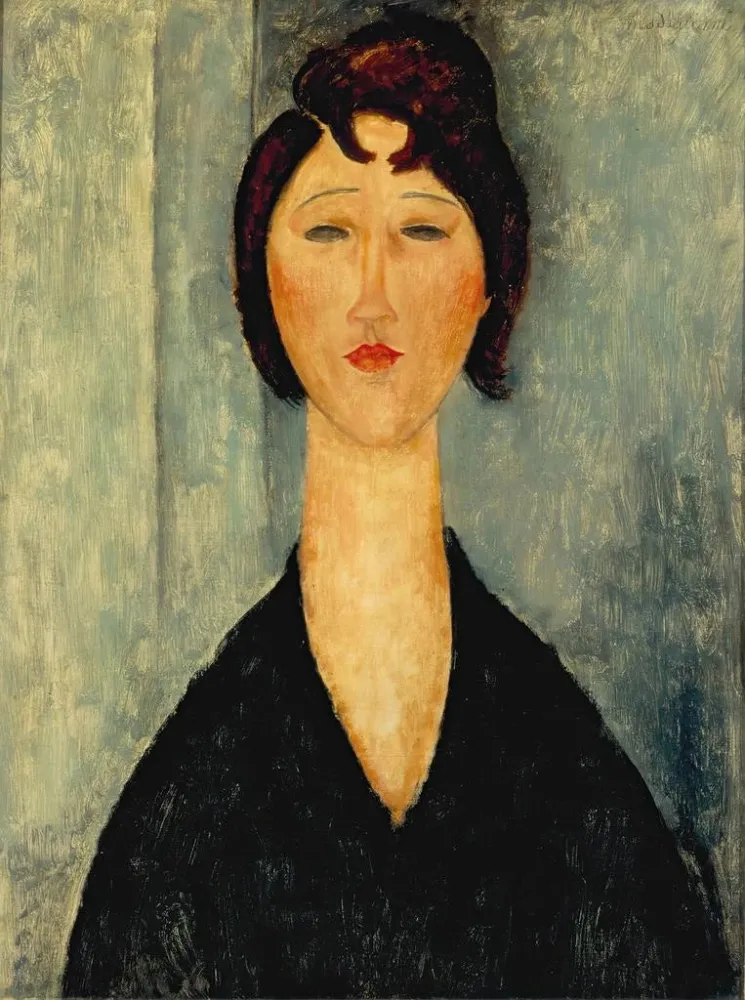 Maalaus Portrait d'une jeune femme - Amedeo Modigliani | Taidetuloste