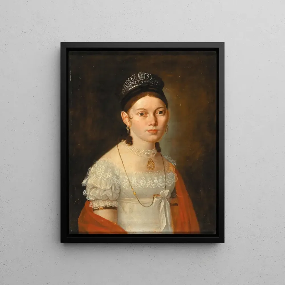Maalaus Portrait d'une jeune femme - Anonyymi | Taidetuloste