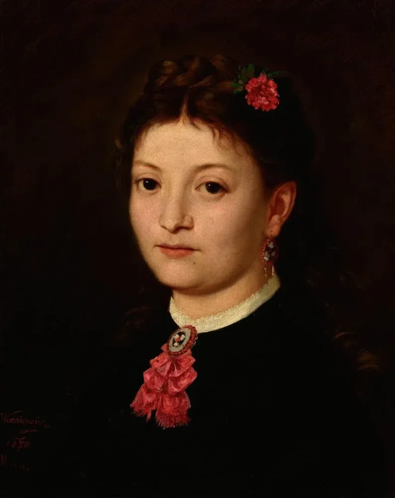 Maalaus Portrait d'une jeune femme - Antoni Kozakiewicz | Taidetuloste
