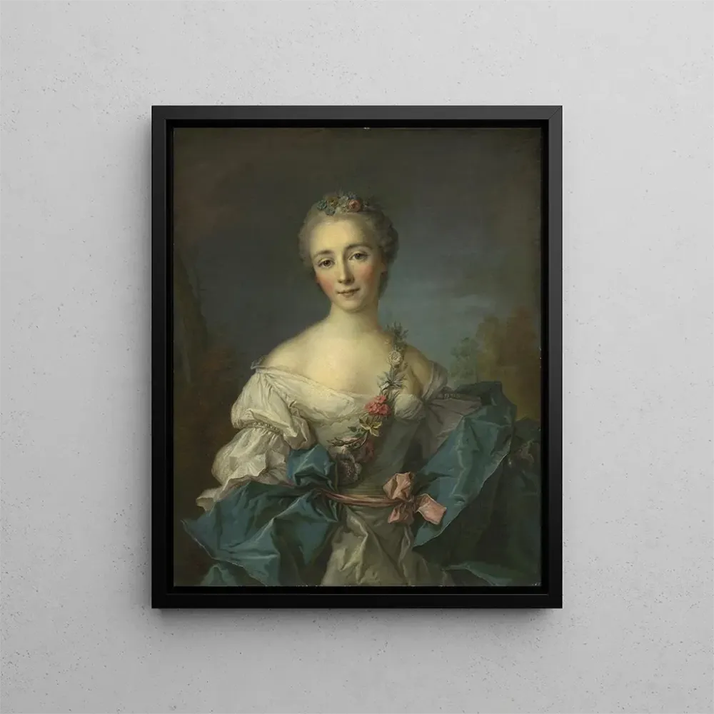 Maalaus Portrait d'une jeune femme - Après Jean-Marc Nattier | Taidetuloste