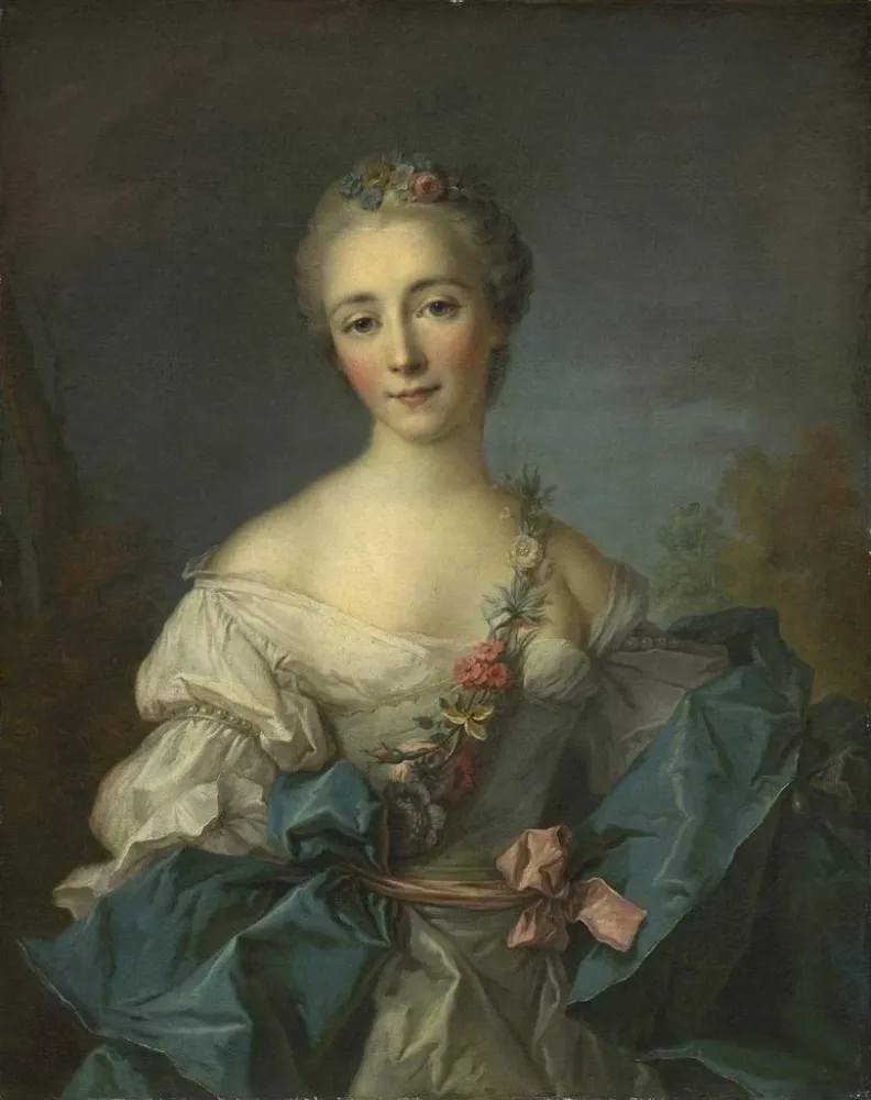 Maalaus Portrait d'une jeune femme - Après Jean-Marc Nattier | Taidetuloste