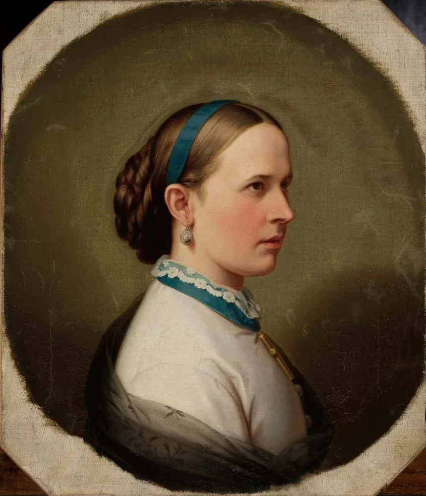 Maalaus Portrait d'une jeune femme - Artur Grottger | Taidetuloste