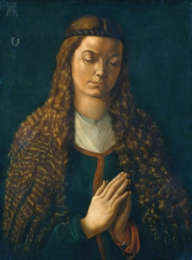 Maalaus Portrait d'une jeune femme aux cheveux lâchés - Albrecht Dürer | Taidetuloste