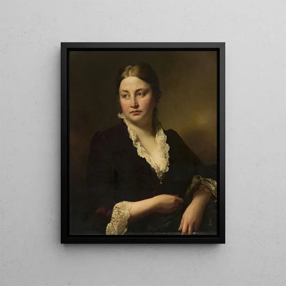 Maalaus Portrait d'une jeune femme, Johana Fren von Tschamer - Anonyme | Taidetuloste