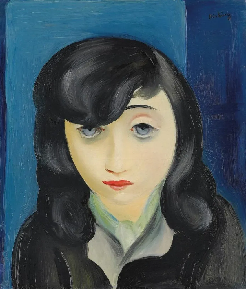 Maalaus Portrait de femme à la frange - Moïse Kisling | Taidetuloste