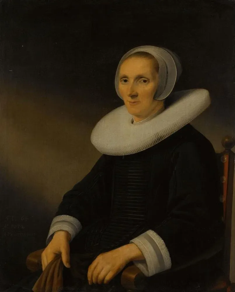 Maalaus Portrait de femme probablement Jacobmina de Grebber - Anthonie Palamedesz | Taidetuloste