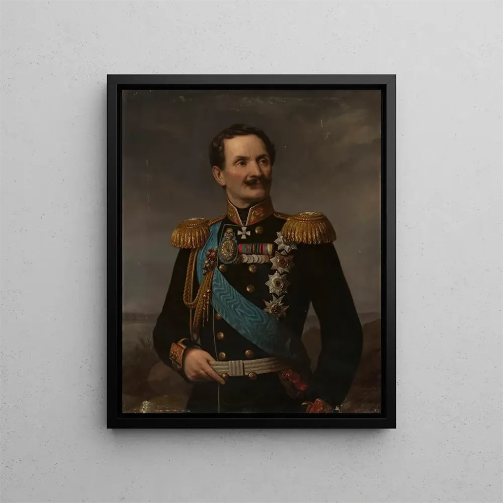 Maalaus Portrait de Friedrich Berg - Aleksander Lesser | Taidetuloste