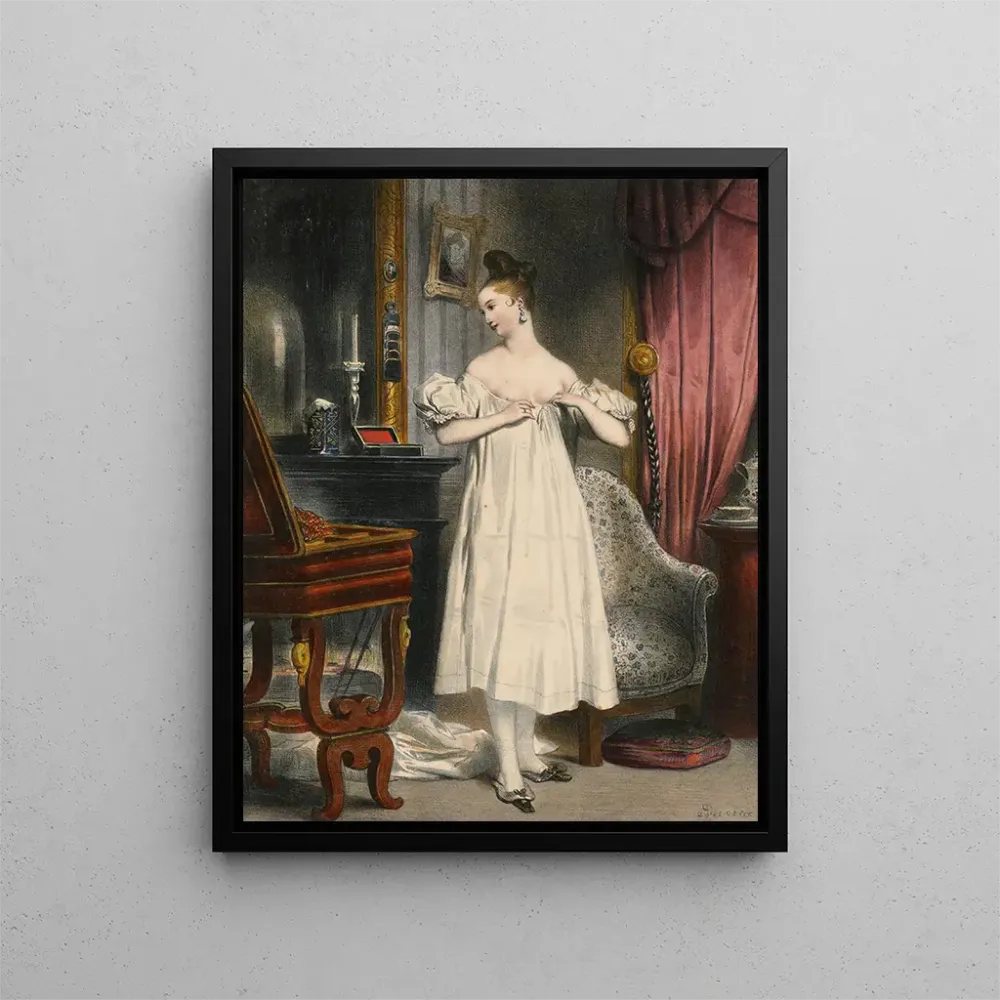 Maalaus Portrait de Galerie Fashionable 2 - Achille Devéria | Taidetuloste