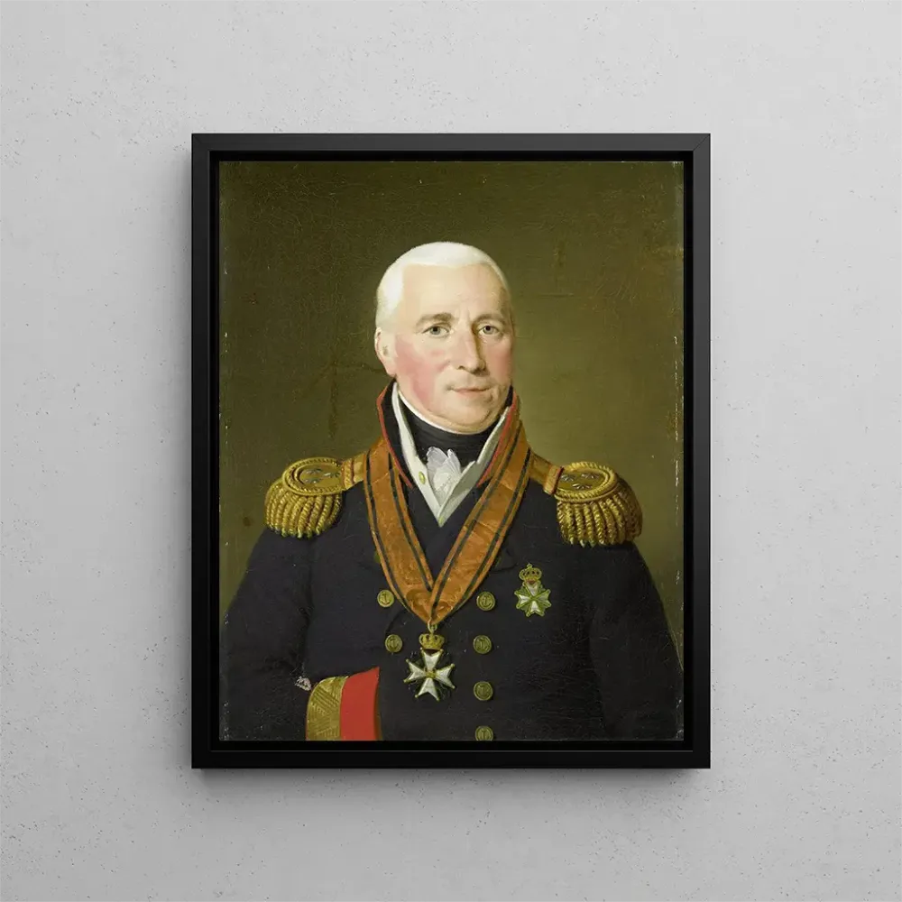 Maalaus Portrait de Gerrit Verdooren 1757-1824 Vice-amiral - Adriaan de Lelie | Taidetuloste