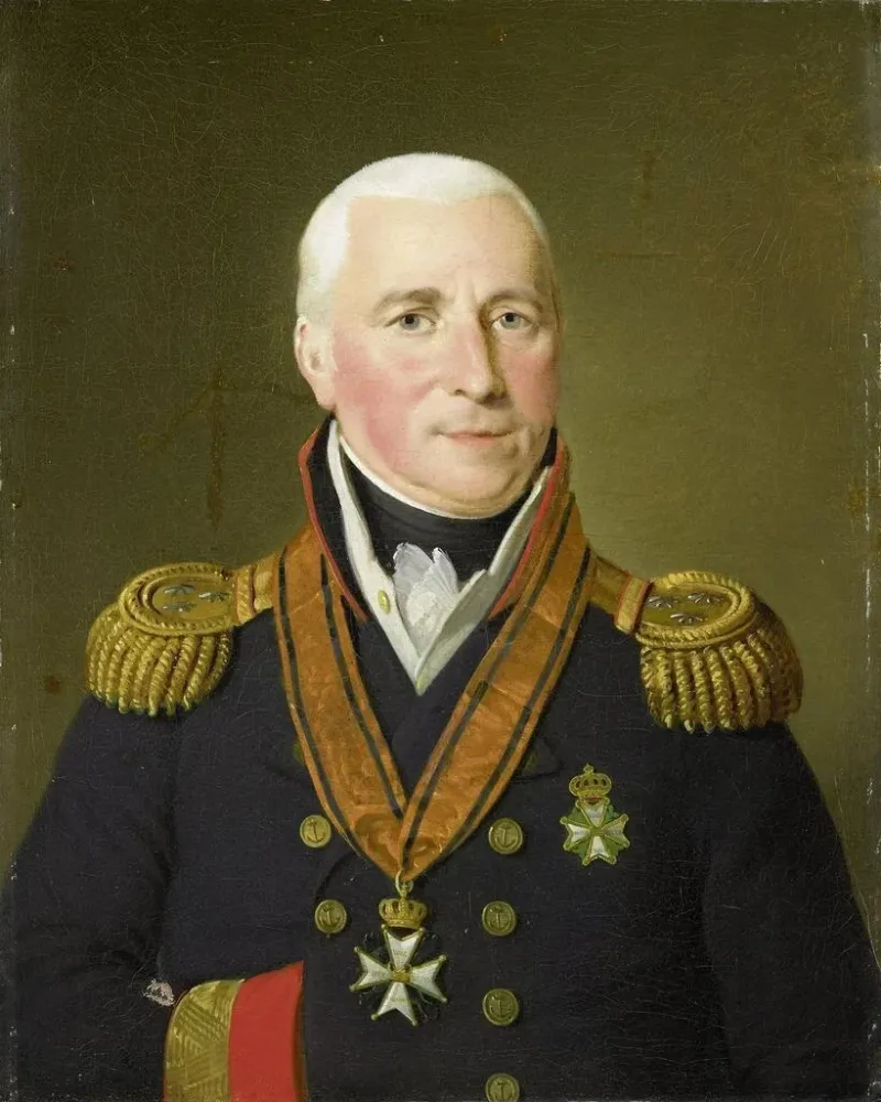 Maalaus Portrait de Gerrit Verdooren 1757-1824 Vice-amiral - Adriaan de Lelie | Taidetuloste