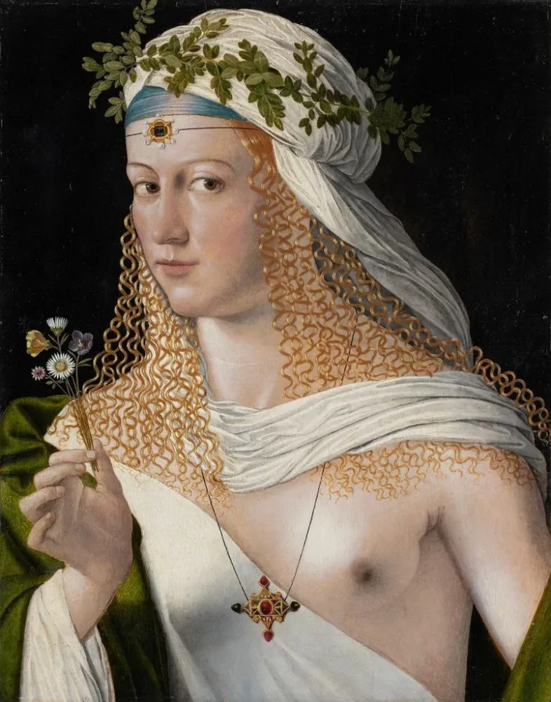 Maalaus Portrait idéalisé d'une courtisane en Flore - Bartolomeo Veneto | Taidetuloste