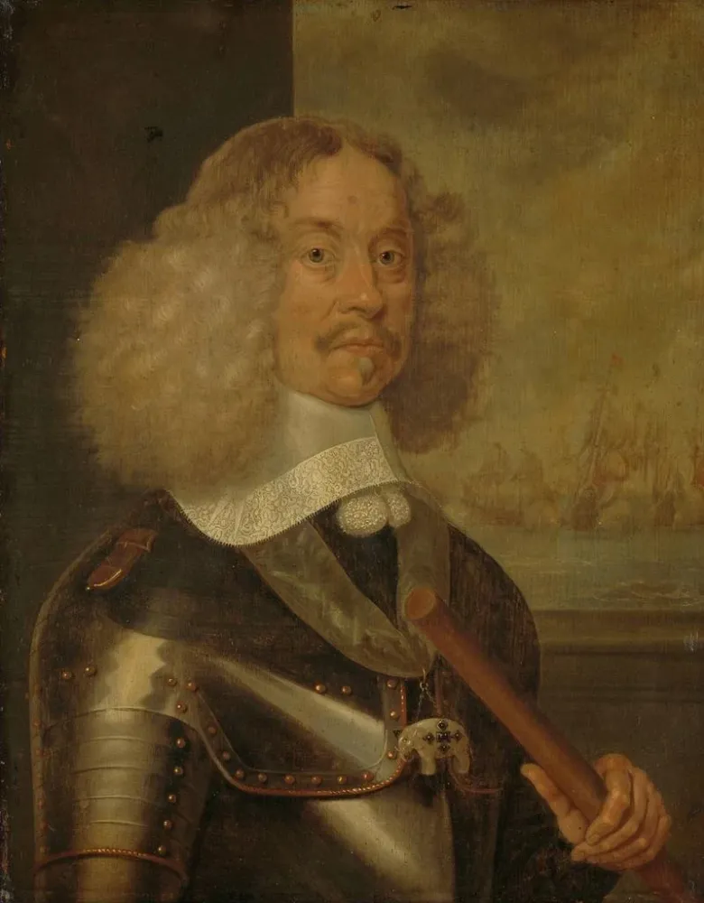 Maalaus Portrait de Jacob Baron van Wassenaer Seigneur d'Obdam Lieutenant-Amiral de Hollande et de West-Frise - Abraham va...