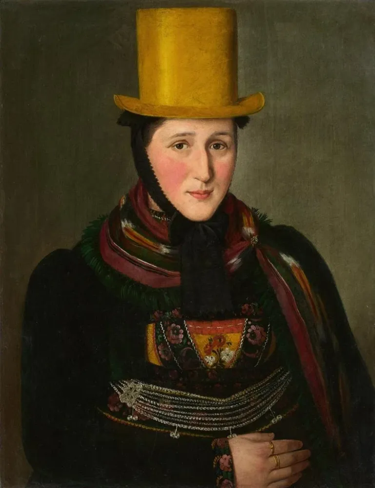 Maalaus Portrait de Katharina Werle née Rombach 1808 - 1863 - Lukas Kirner | Taidetuloste