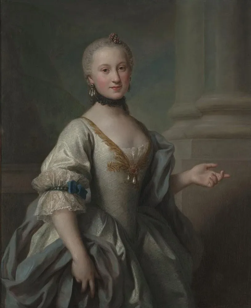 Maalaus Portrait de Maria Amalia Fryderyka Mniszech née Brühl - Anonyme | Taidetuloste