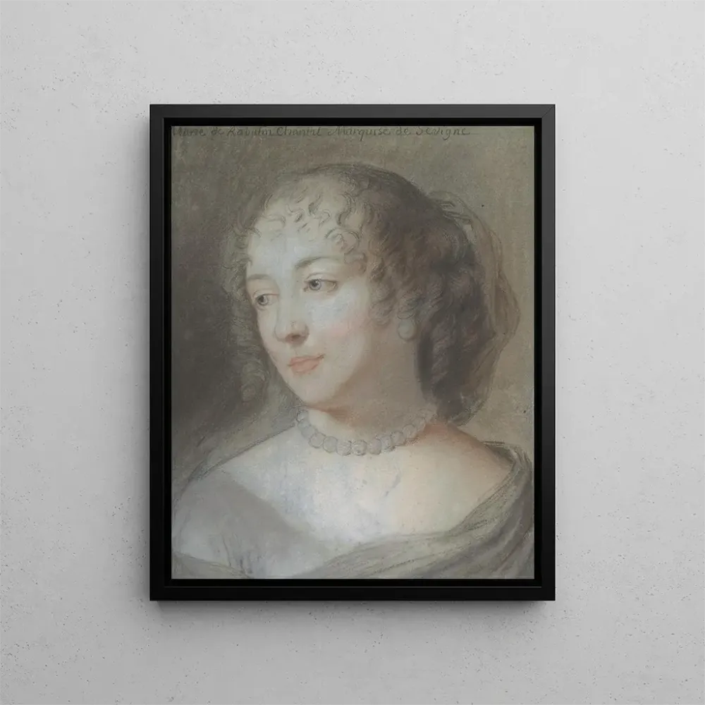 Maalaus Portrait Marie de Rabutin-Chantal Marquise de Sévigné - Après Claude Lefebvre | Taidetuloste