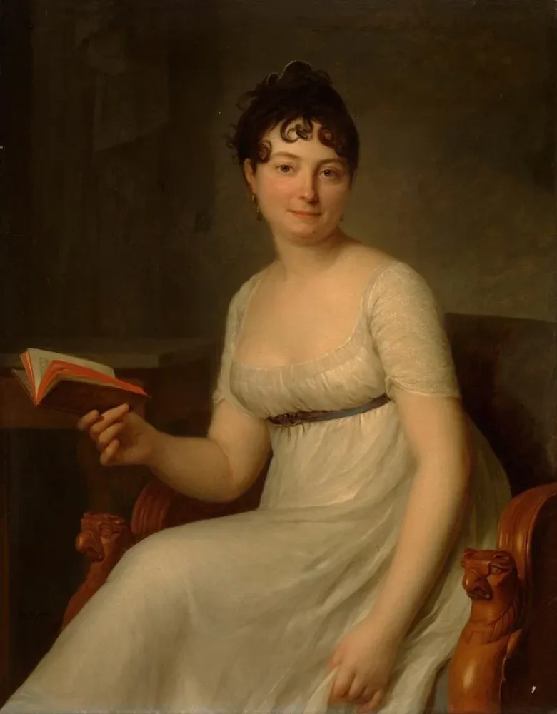 Maalaus Portrait de Mme Delahaye - Antoine Vestier | Taidetuloste