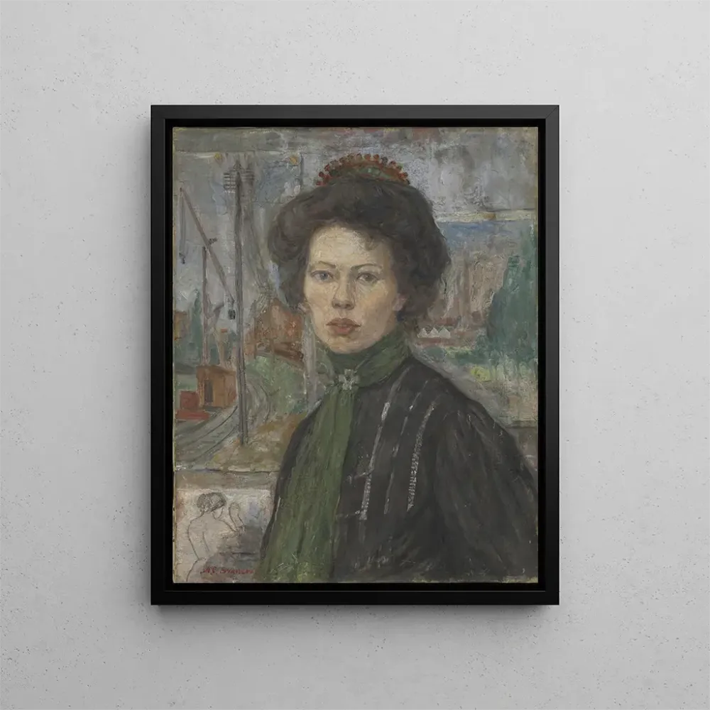 Maalaus Portrait du peintre suédois Tora Holmström - Anders Castus Svarstad | Taidetuloste