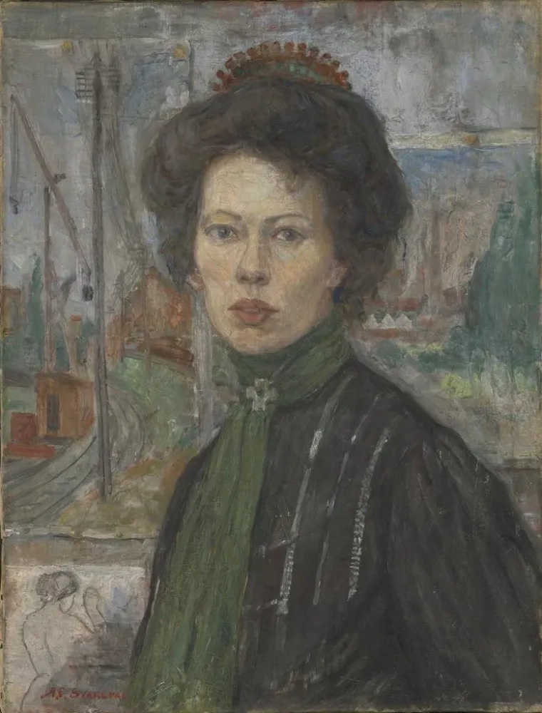 Maalaus Portrait du peintre suédois Tora Holmström - Anders Castus Svarstad | Taidetuloste