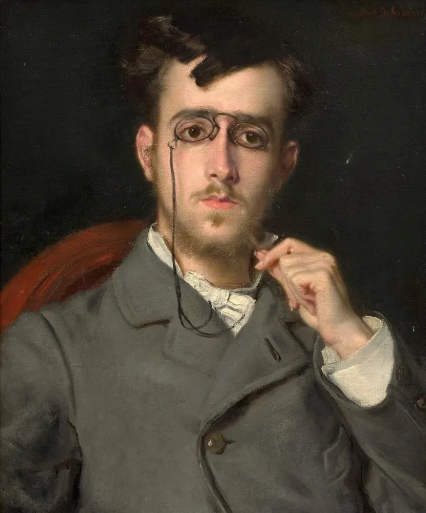 Maalaus Portrait présumé de Monsieur Camille le Senne - Alfred Dehodencq | Taidetuloste