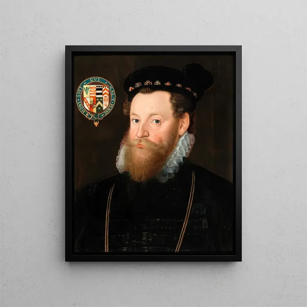 Maalaus Portrait de Sir Henry Sidney 1529-1586 Lord Député d'Irlande - Anonyme | Taidetuloste