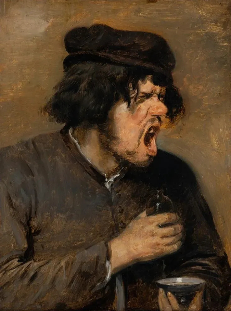 Maalaus La potion amère - Adriaen Brouwer | Taidetuloste